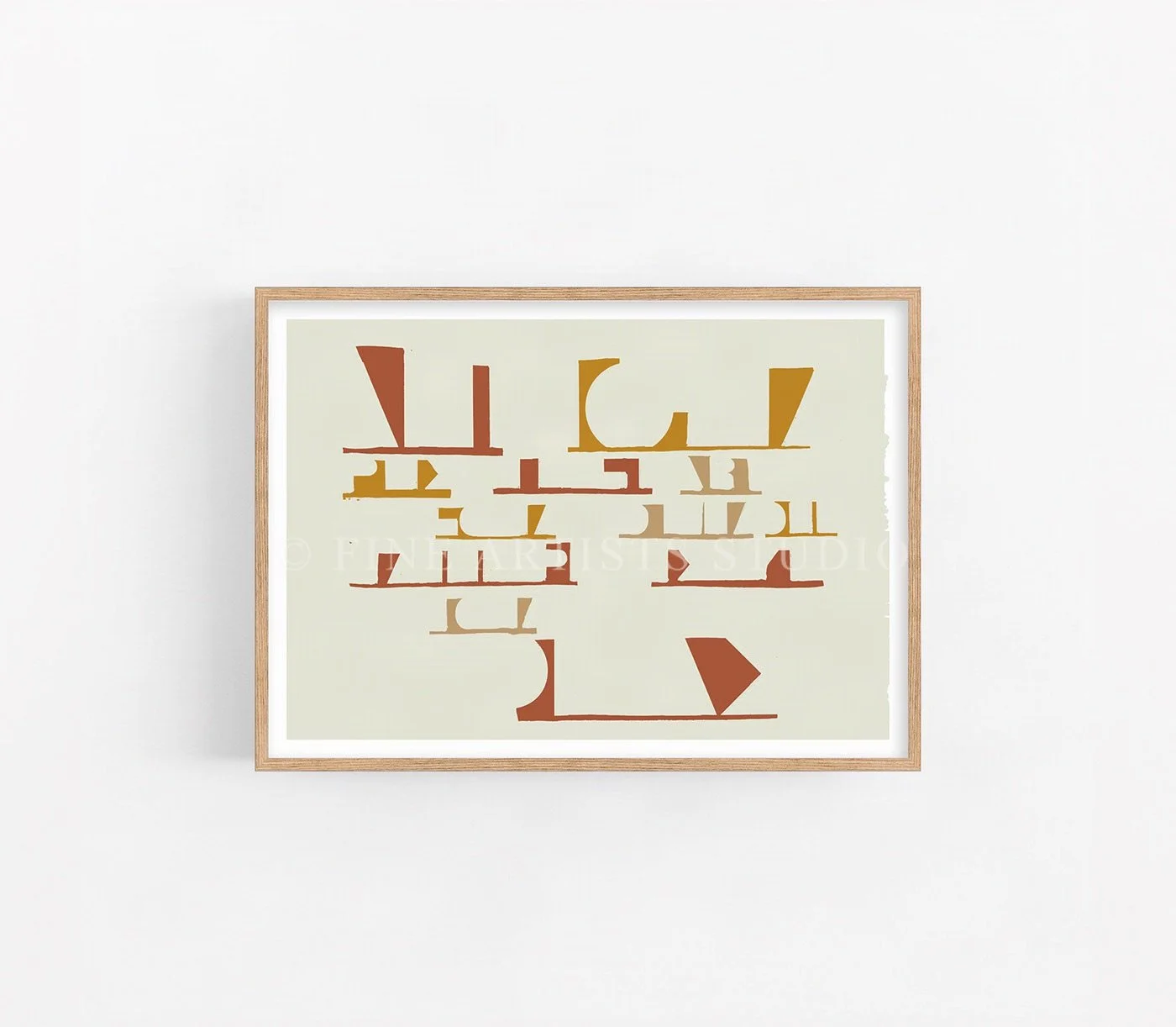 On The Drift 03 – Earthy Geometric Abstract Fine Art Print