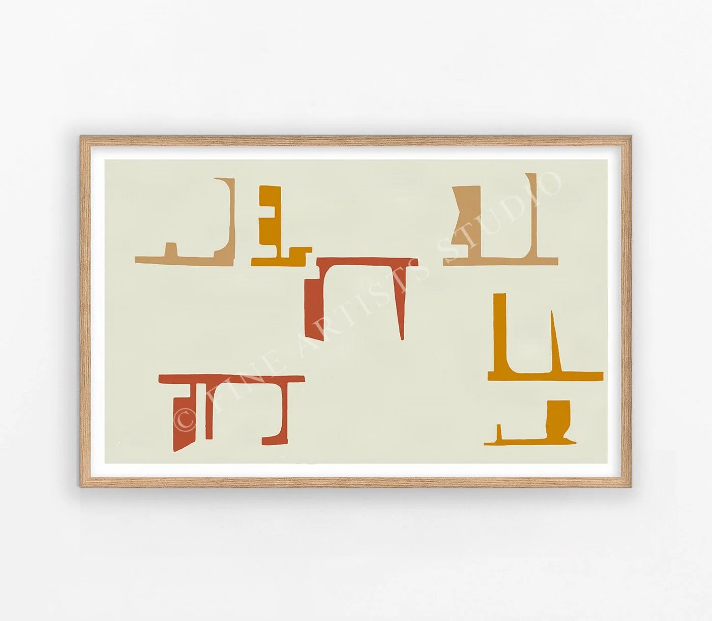 On The Drift 09 – Earthy Japandi Minimalist Abstract Fine Art Print