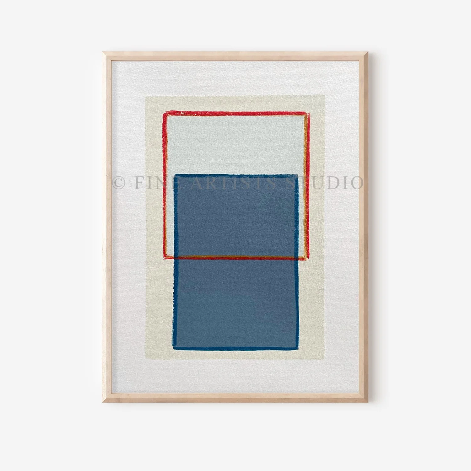 Handmade art print TRACES Red | One of a kind