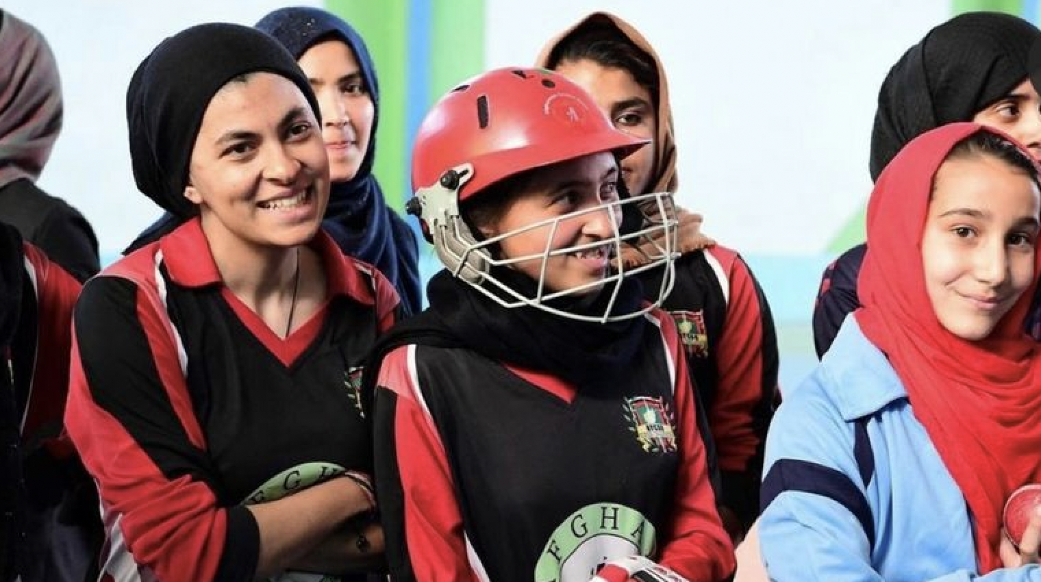 Front row, Nazifa Hamdani, Firooza Amiri and behind Firooza, Shafiqa Khan Noorzai
