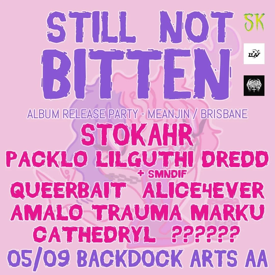 ๐จ Album Release ๐จ
@stokahr are dropping their debut album Still Not Bitten with some special friends in tow ๐ถ
๐๏ธ Doors open 6:30 - 11pm
๐ธ Presale $20 + bf
๐ซ No BYO
Don’t miss this one! With support acts from - @hiitstyrone @dredd.mp3 @3