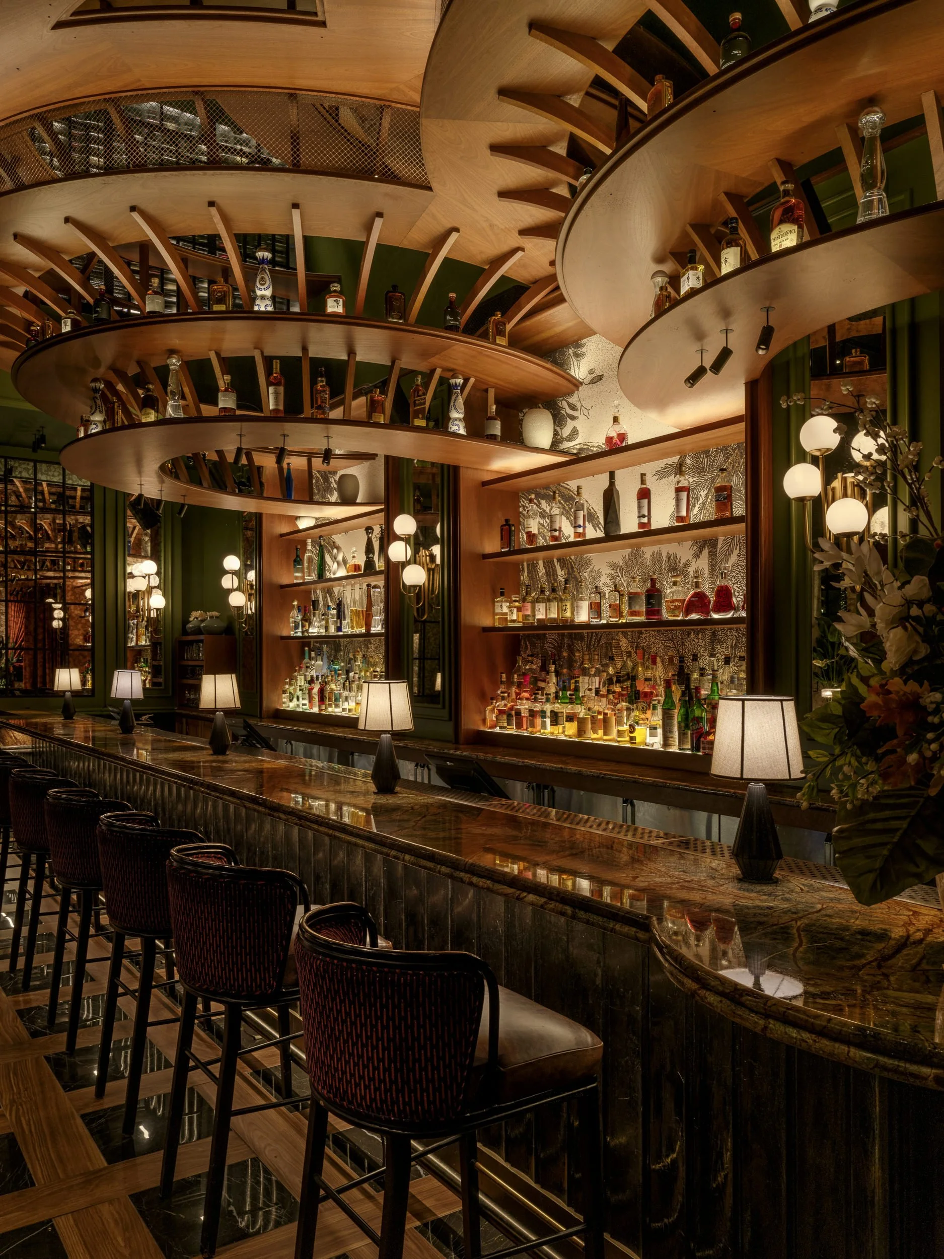 BAR at  Catch Restaurant miami  by Rockwell Group photographed by ©2024MichaelStavaridis 