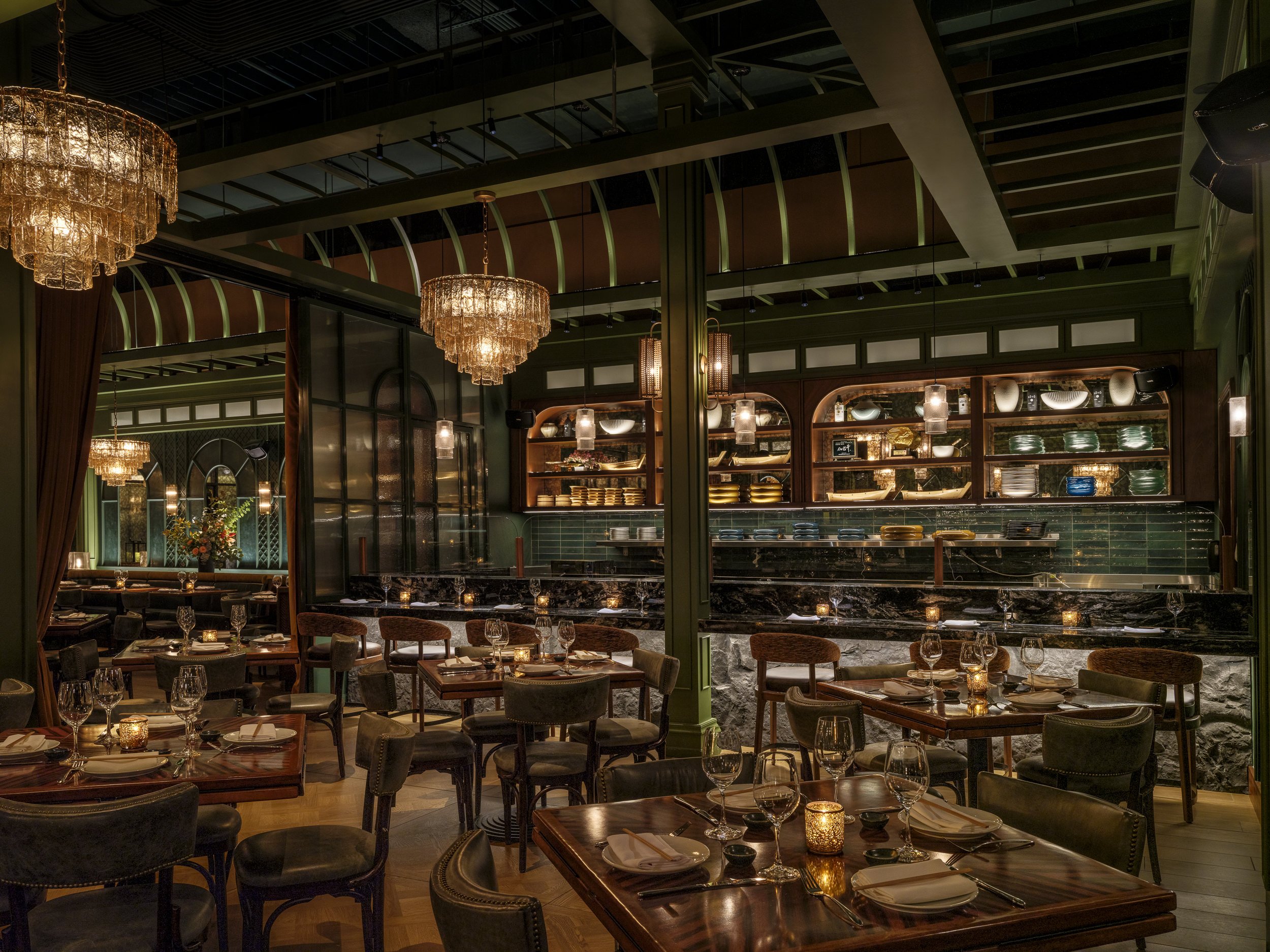 Sushi Bar at Catch Restaurant Miami by Rockwell Group photographed by ©2024MichaelStavaridis 