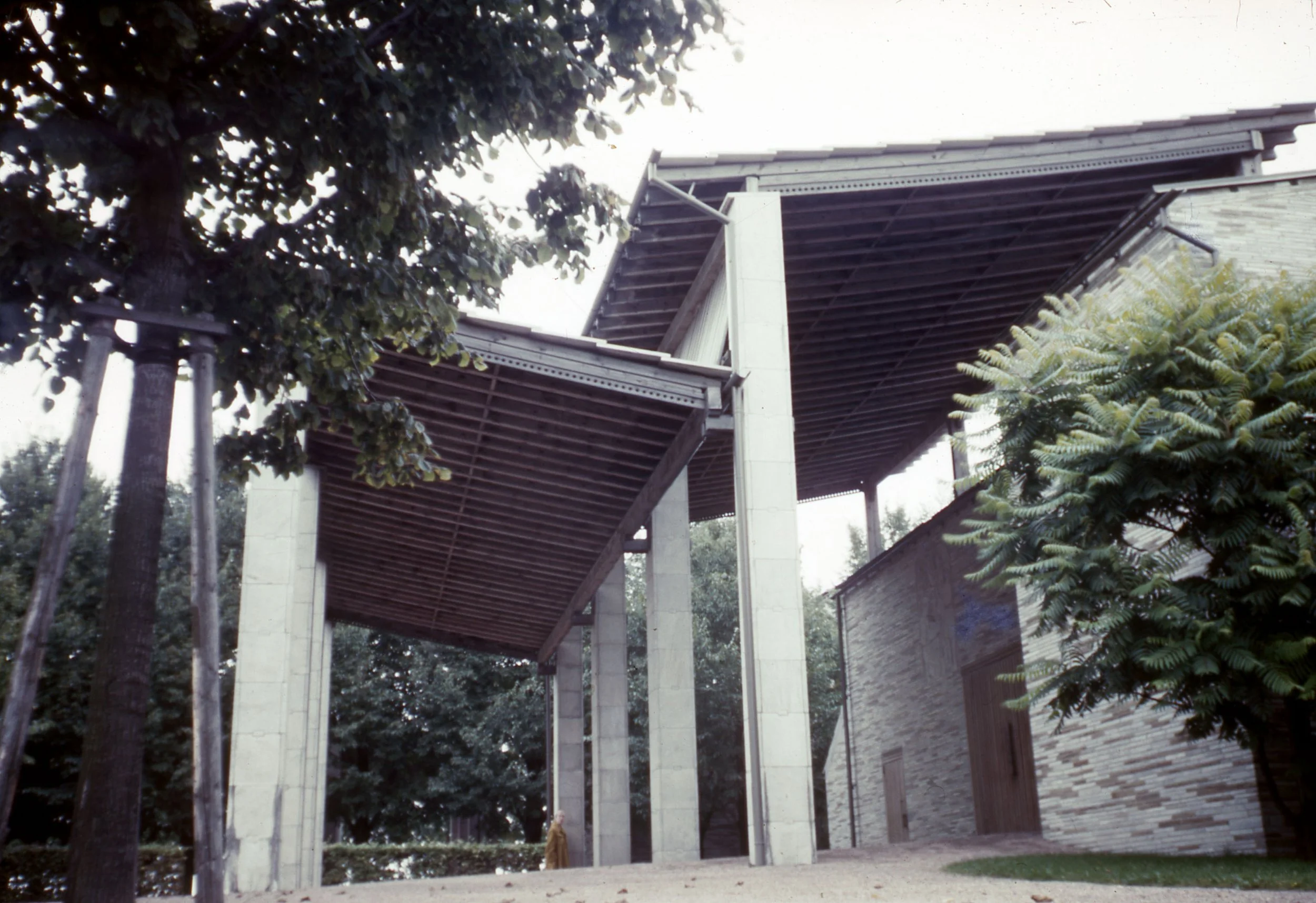 Chapel of St. Gertrud and St. Knut,  Malmö Eastern Cemetery, Malmö, Sweden (Sigurd Lewerentz, 1943) Photo: Robin Boyd, 1950 Civic 