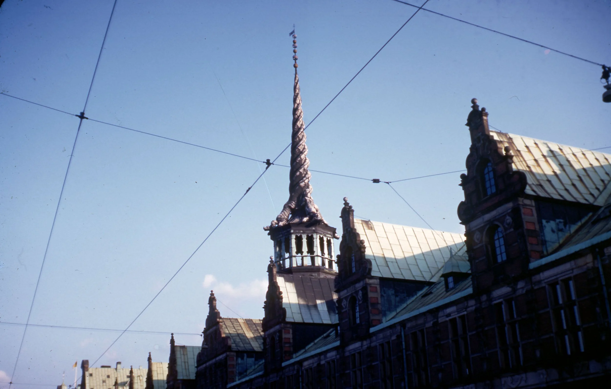 Spire of Stock Exchange Building, Copenhagen, Denmark Photo: Robin Boyd, 1950 Historic 