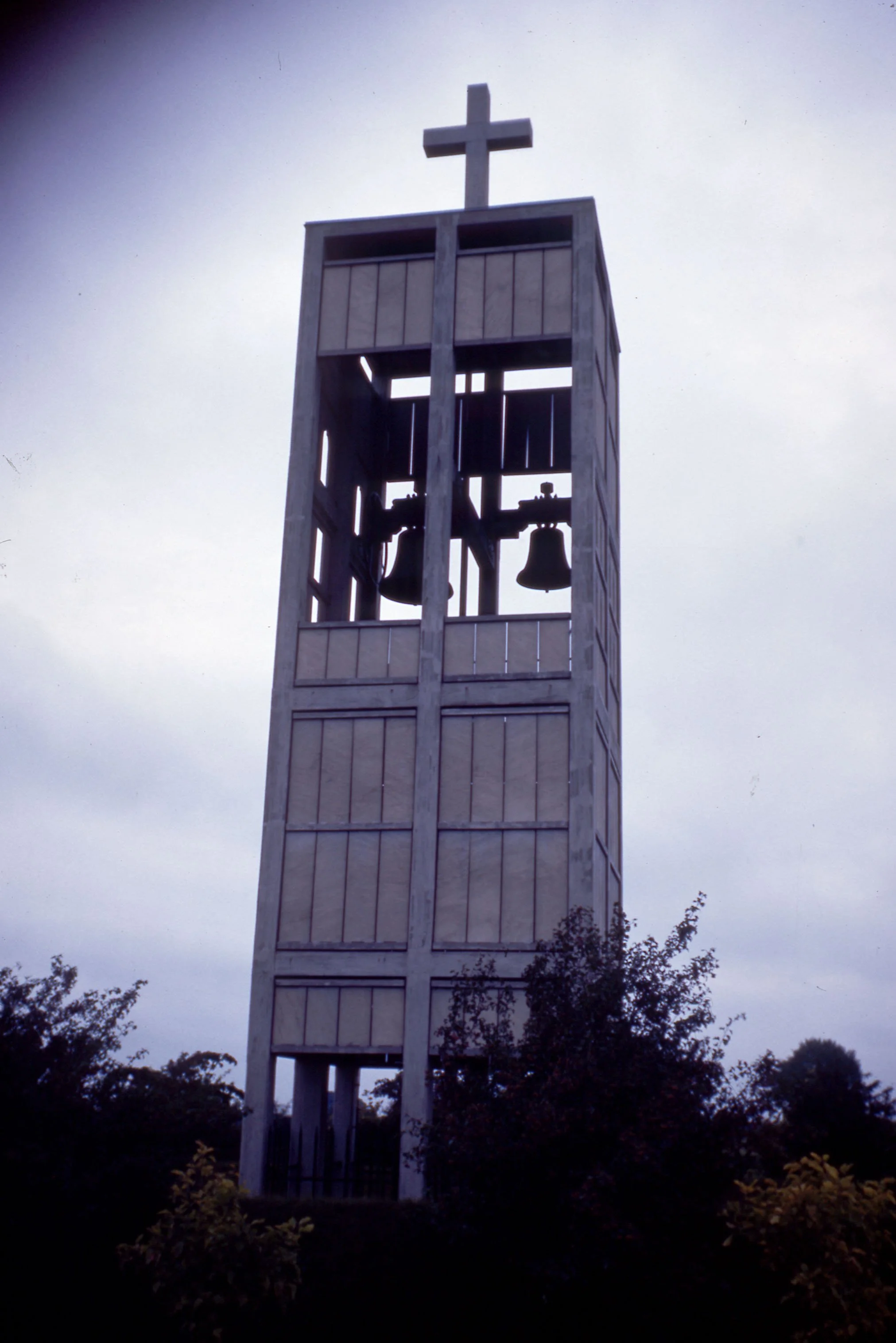 Bell tower, Malmo eastern cemetery, Malmo, Sweden (Sigurd Lewerentz, 1943) Photo: Robin Boyd, 1950 Civic 