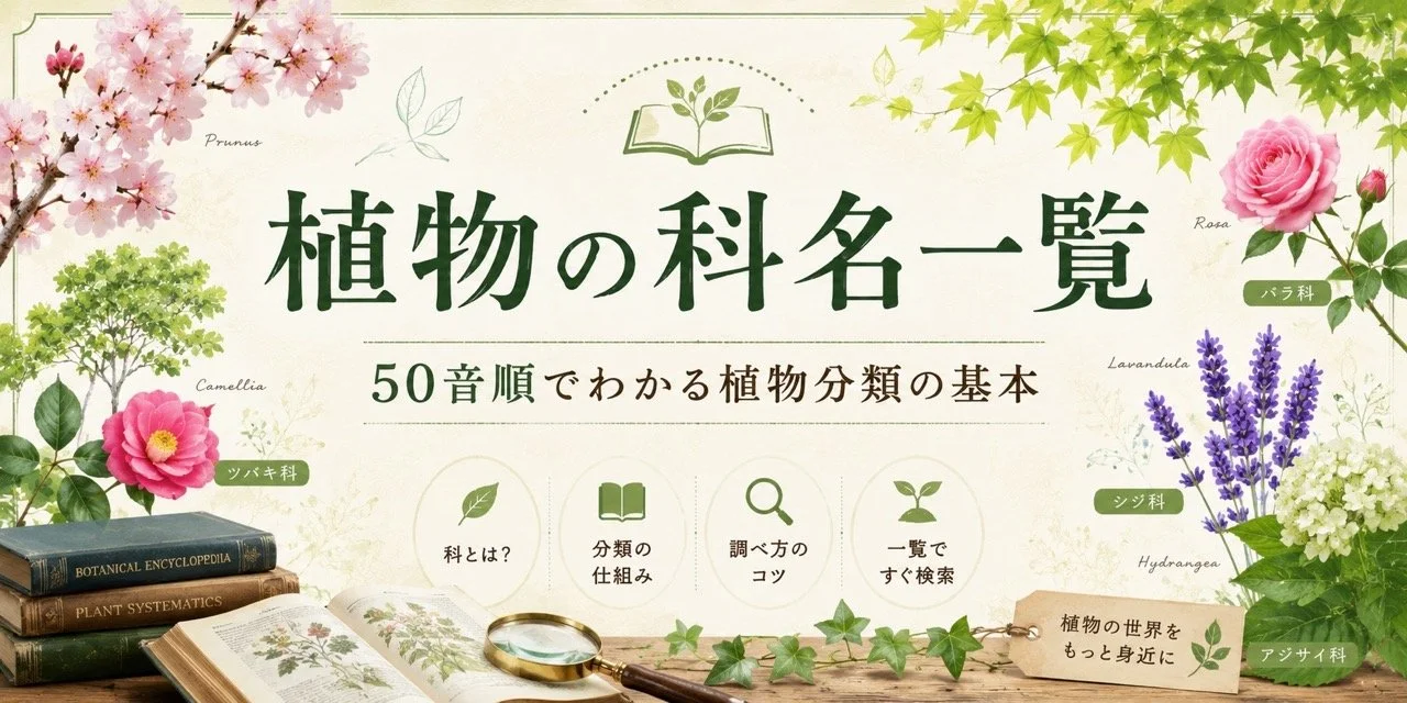 植物の科名一覧｜50音順でわかる植物分類の基本