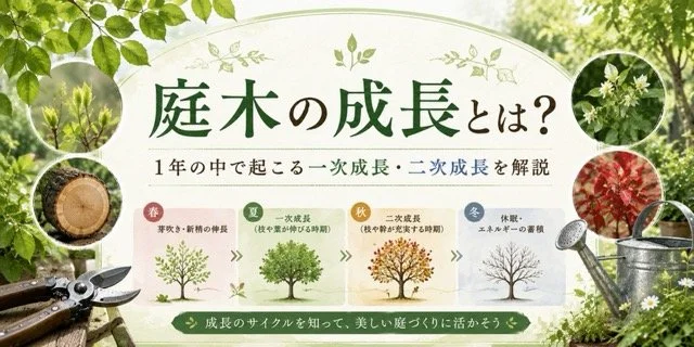 庭木の成長とは？1年の中で起こる一次成長・二次成長を解説