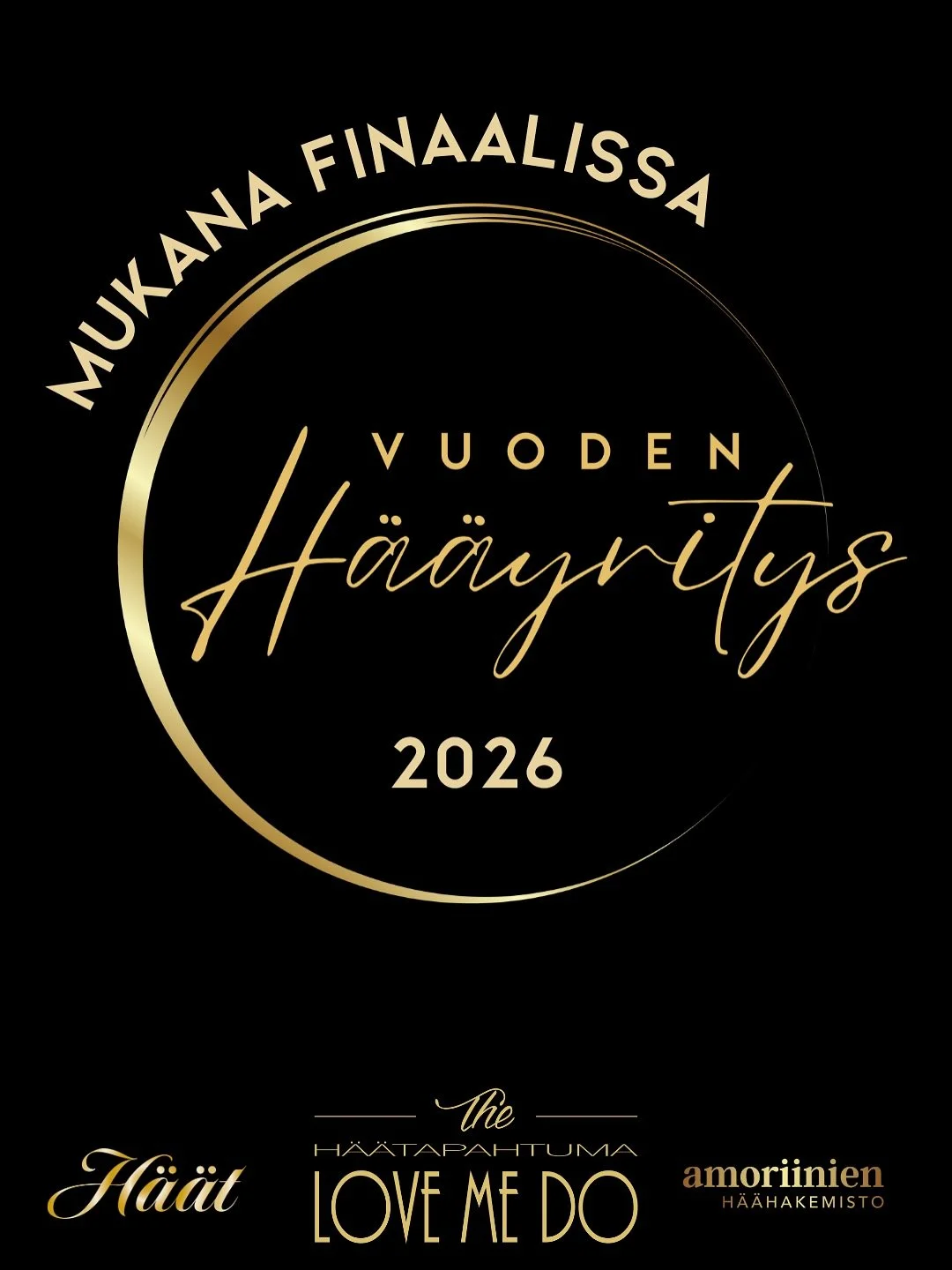 Olette &auml;&auml;nest&auml;neet meid&auml;t Vuoden h&auml;&auml;yritys -finaaliin, kiitos niin paljon!!!!🤍 Teemme t&ouml;it&auml; isolla syd&auml;mell&auml; ja haluamme asiakkaillemme parasta heid&auml;n t&auml;rkeimp&auml;n&auml; p&auml;iv&auml;n