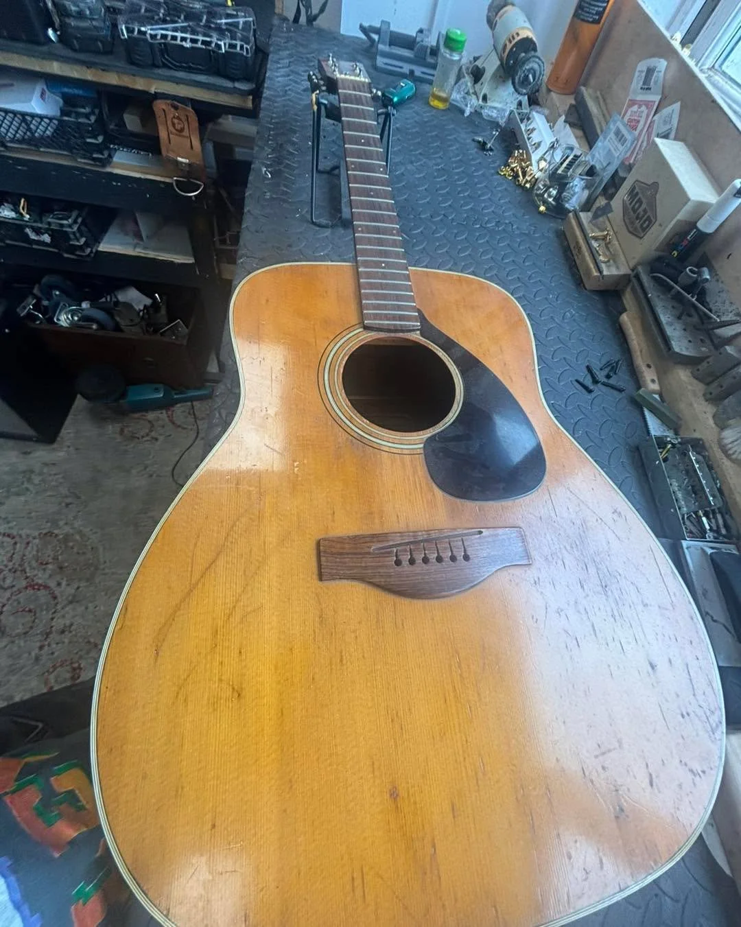 Old red label Yamaha came in for some fettling 
All back to golden condition 

And playing great again