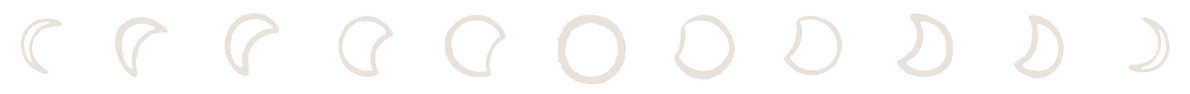 Sequence of moon phases from crescent to full moon and back to crescent.