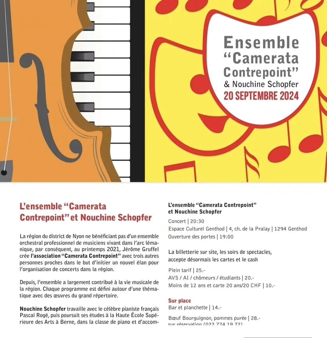 Espace Culturel de Genthod - Genève/ 1er concerto de Mendelssohn, Las Cuatro Estaciones Porteña de Piazzolla