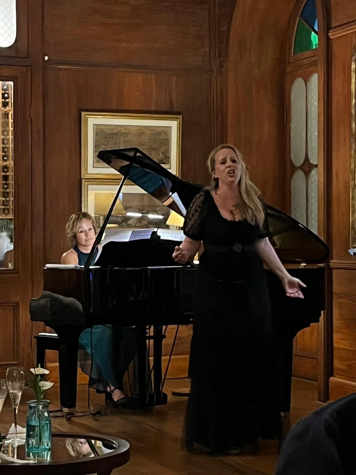 Avec la soprano Nathalie Manfrino (Château de Bel Ombre, Maurice)
