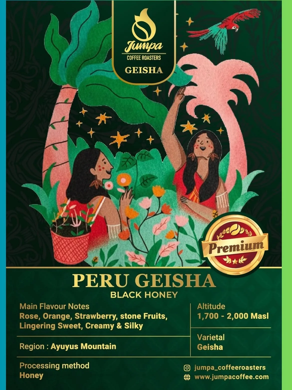 ☕️Peru Geisha Black Honey☕️TASTE NOTESRose, Orange, Strawberry,Stone Fruits, Lingering Sweet,Cre.jpg