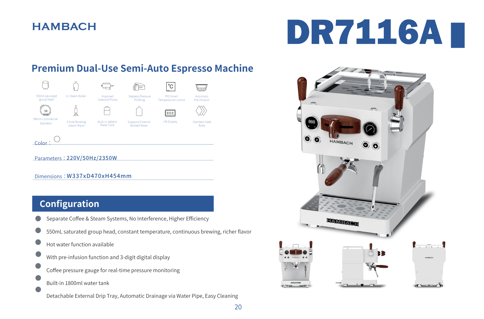 Hambach 7116 Espresso Machine