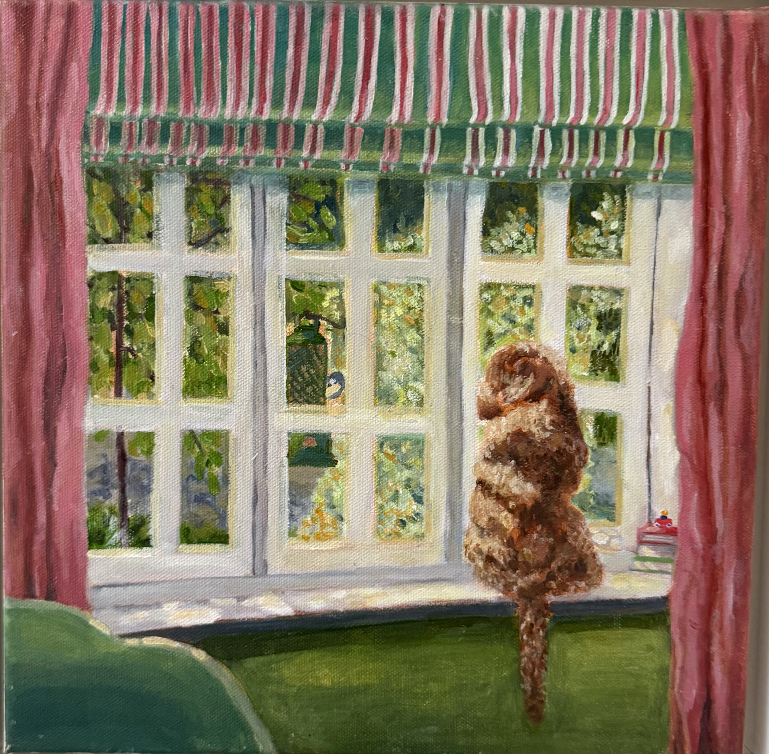 "Birdwatching", 2025, Oil on Canvas, 10 x 10 inches SOLD