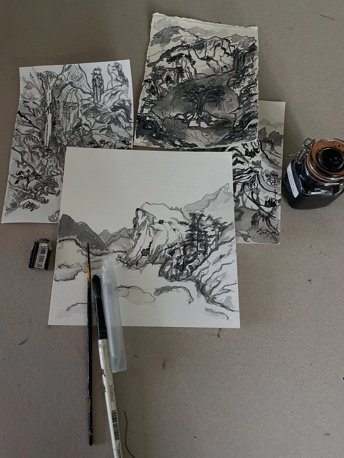 I don’t think I could ever fall out of love with painting with ink. The way it flows and moves is just wonderful.
#inkdrawings #inklandscapes #inkpainting #inkartwork