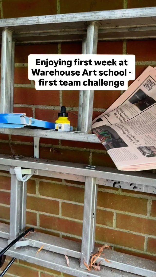 Started @warehouseartschool this week - a continuing practice course for artists. It was so nice to be with other artists and work together. We had a team challenge to create an automatic drawing machine. We all ended up working with the power of win