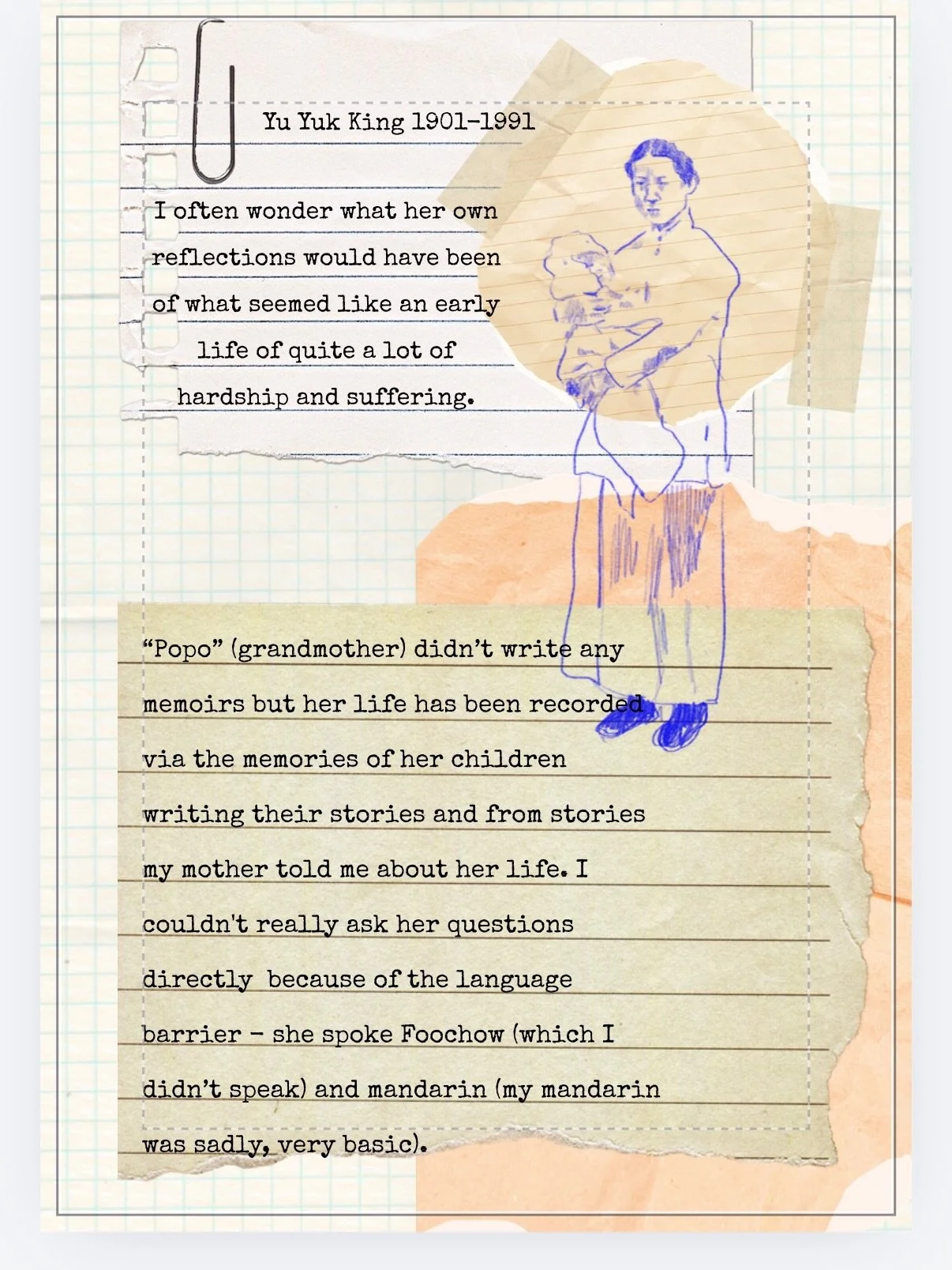 Work in progress - A little look at some pages I&rsquo;ve been working on for the upcoming zine fair. 

They are digital collages and drawings. I&rsquo;m an exploring family stories that have been recorded both in writing and passed down through the 