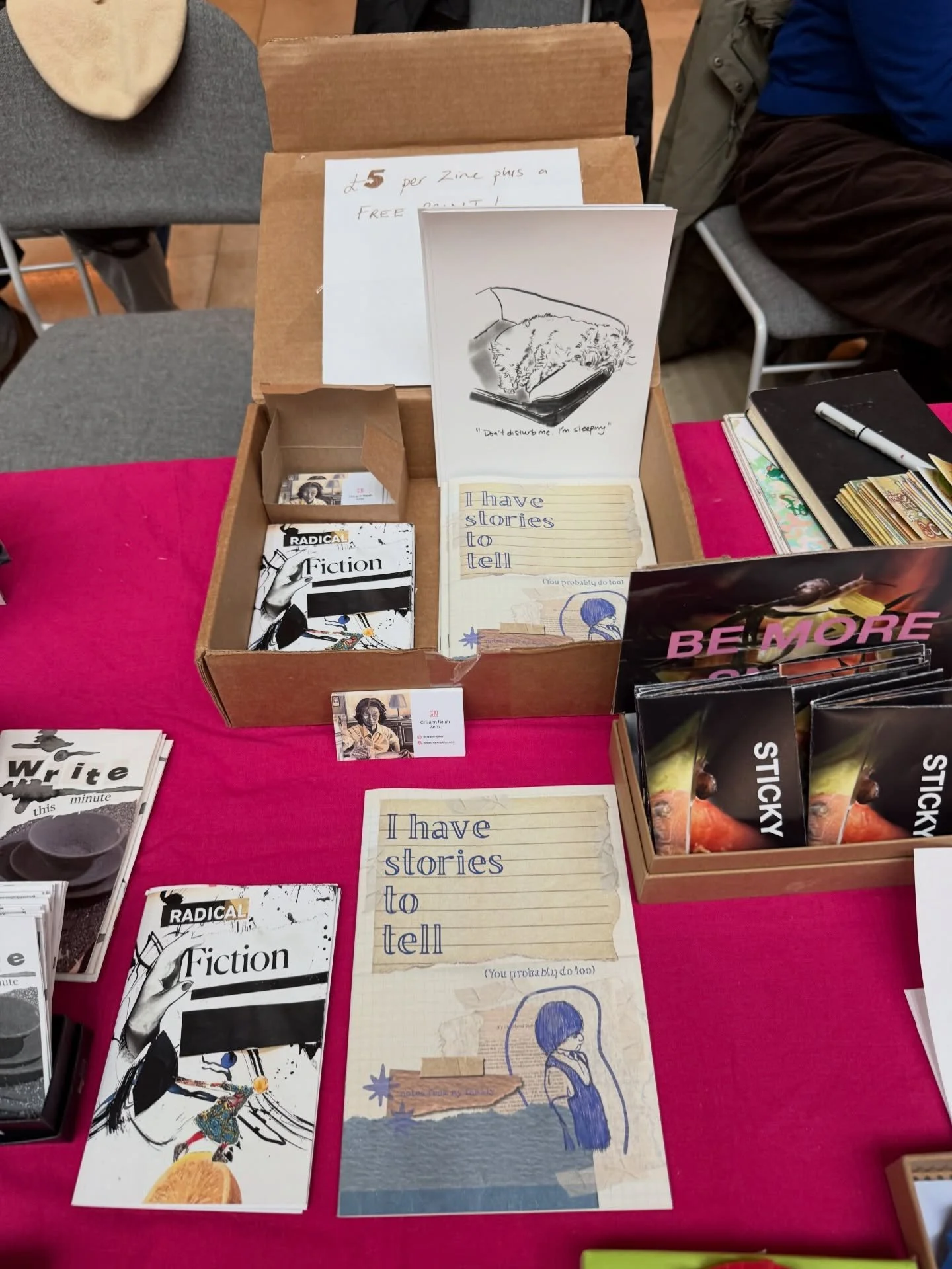 Had a great day at the zine fair @bodleianlibraries Oxford.
Had so many great conversations with people visit g the fairs and those participating. Was a surprisingly productive day with many of us @warehouseartschool selling a lot of our work #zinefa
