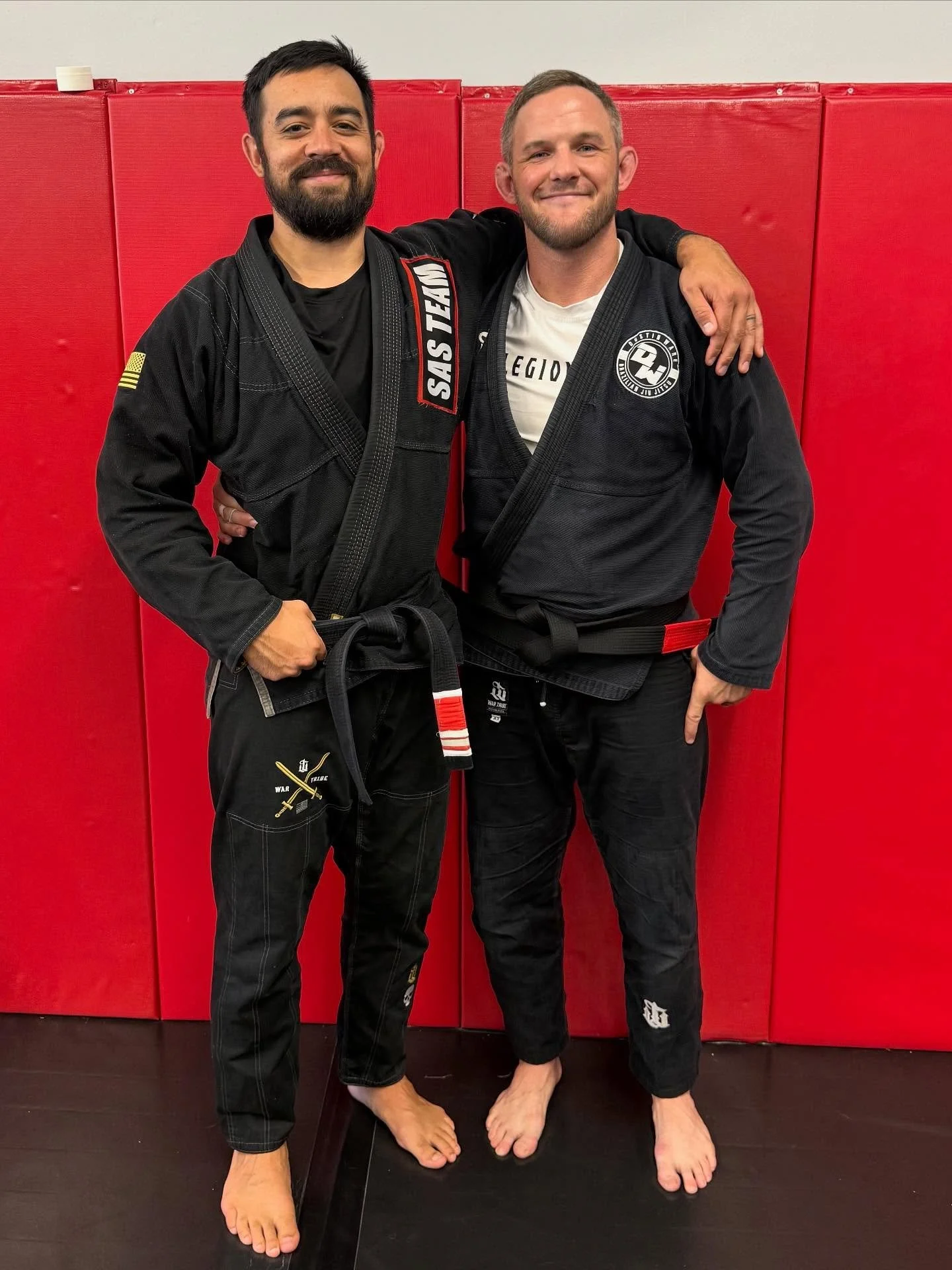 Big congrats to this guy on his promotion to BJJ black belt today!  Repping the Legion Project rashguard!