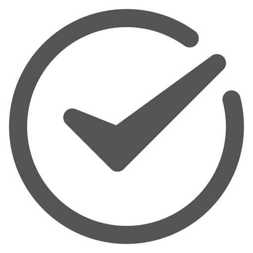 A clock with a check mark inside, indicating completion or approval.