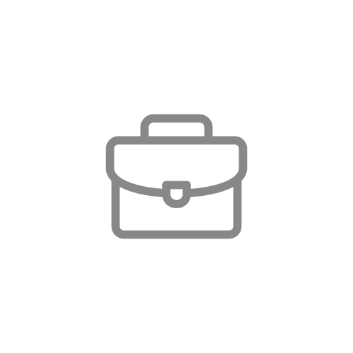 Icon of a briefcase on a black background.