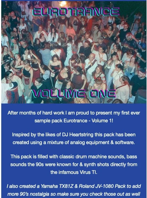 This sample pack is the culmination of months of work for my Professional Development Project in my HND Audio Engineering Course.

My inspiration for the pack were DJ Heartstring and the use of classic sounds coming from old school hardware.

All of 