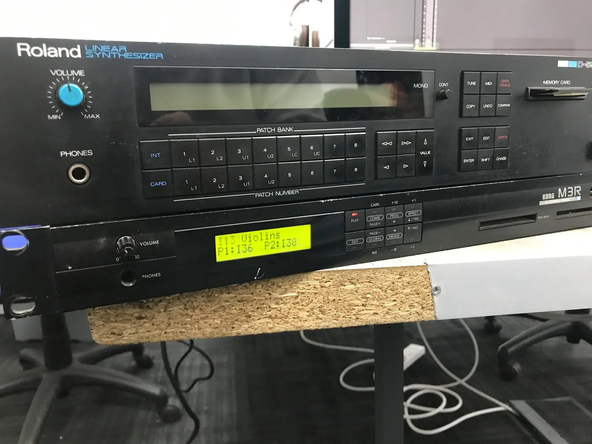 Got to play with a couple of toys today 😮&zwj;💨 #korg #korgm3r #roland #rolandd550 #sampling #80s #hardware