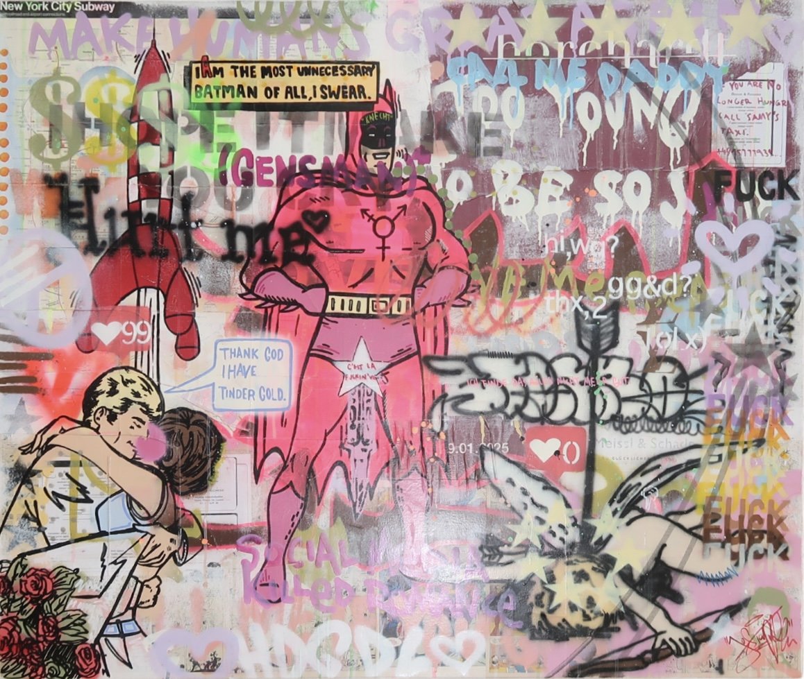 2025 - 120 x 100 x 4cm
Mixed Media on Canvas.
To request information on this piece, please tap on the picture.