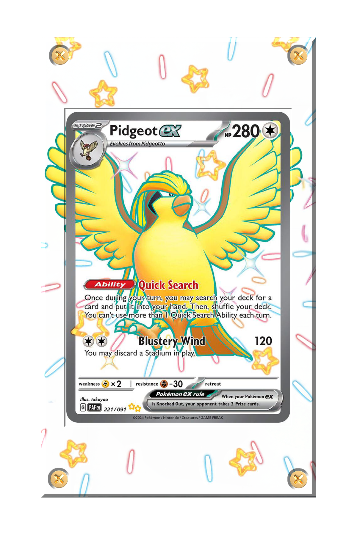 sv4pt5-221 - Pokemon - Pidgeot ex - SV Paldean Fates (PAF) Card.png
