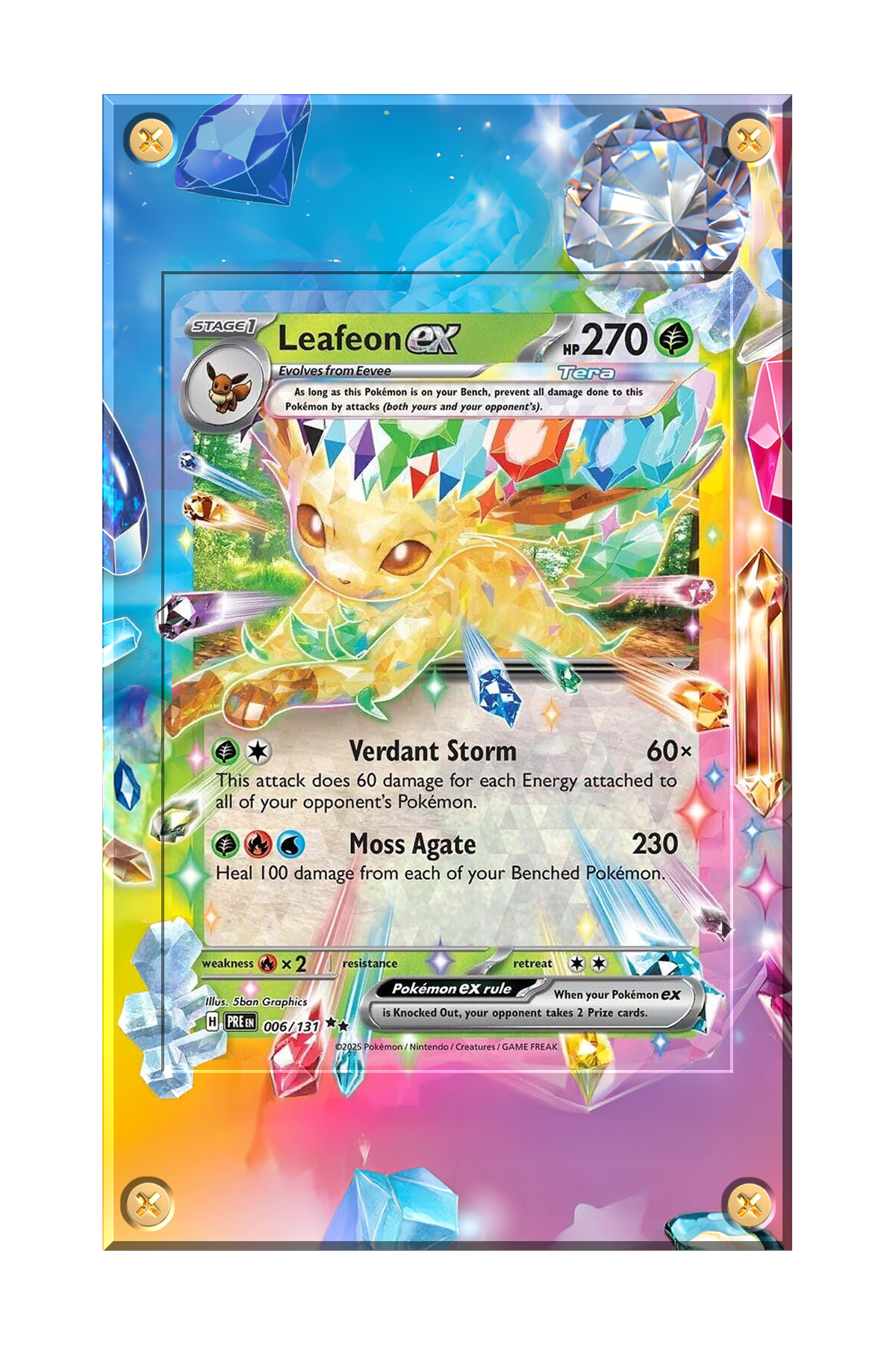 sv8pt5-6 - Pokemon - Leafeon ex - 006131 - SV Prismatic Evolutions (PRE) Card.png