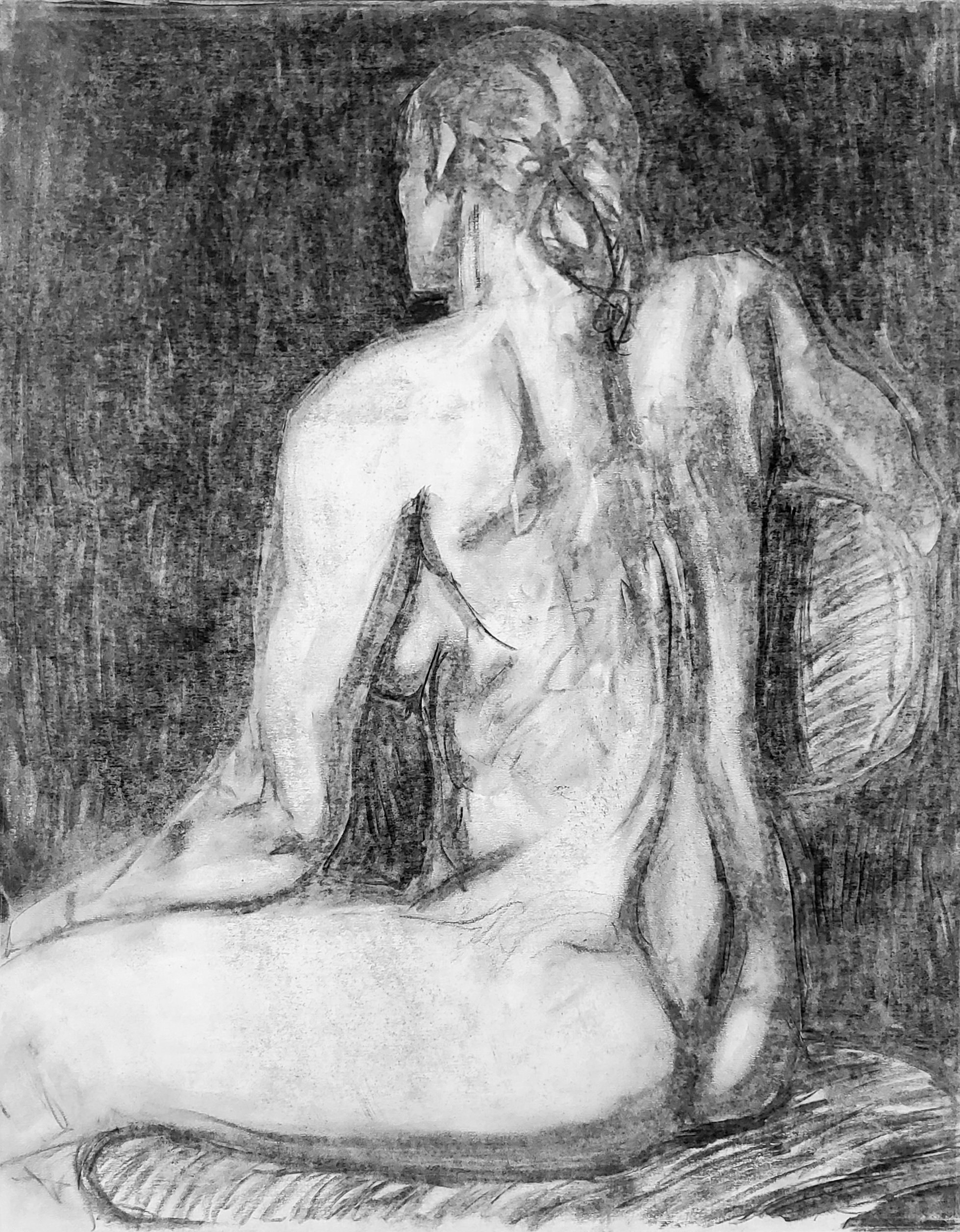 Another Unknown Model No. 3- 18x24 Charcoal On Paper 2-11-13.jpg