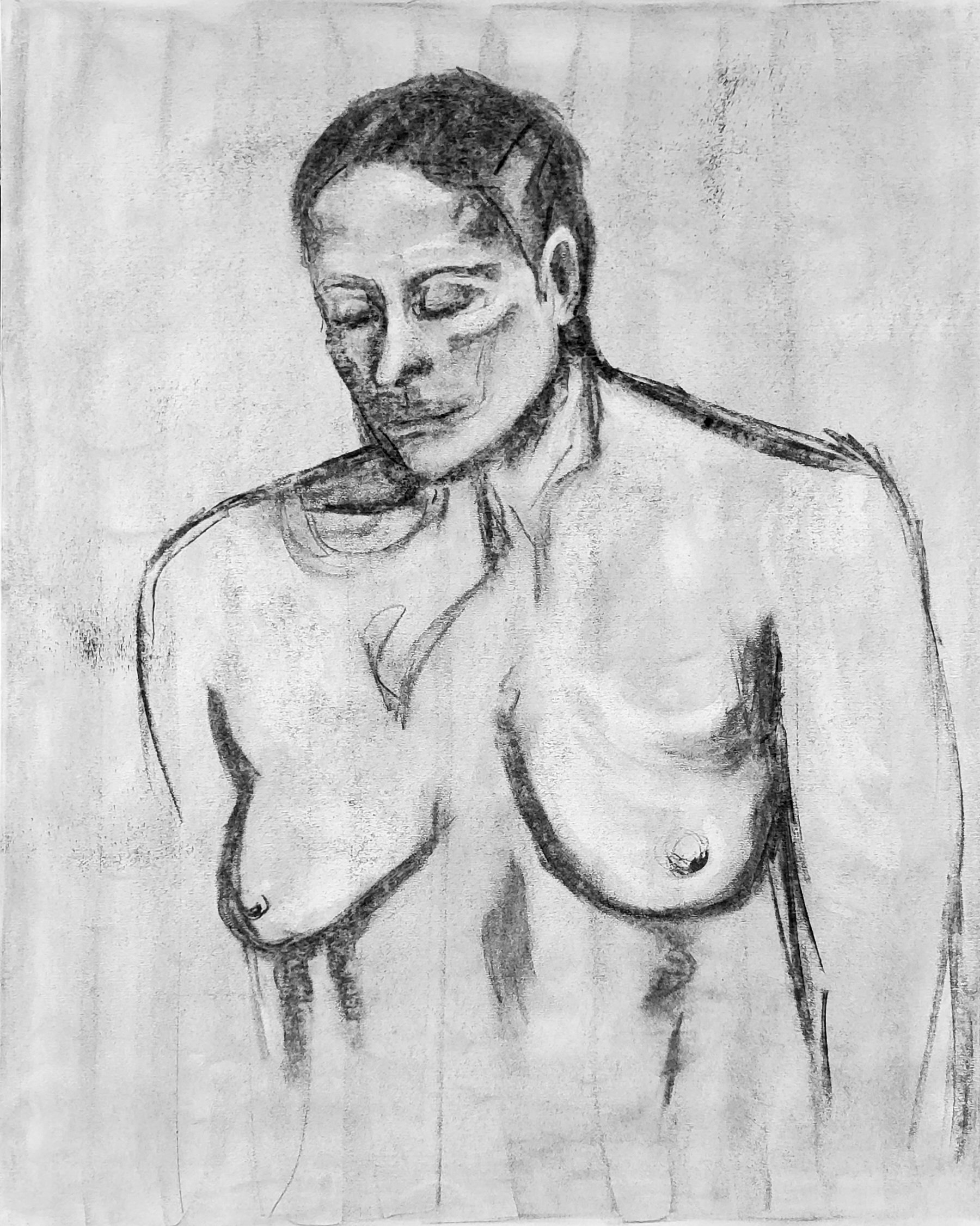 Another Unknown Model No. 1- 18x24 Charcoal On Paper 2-11-13.jpg
