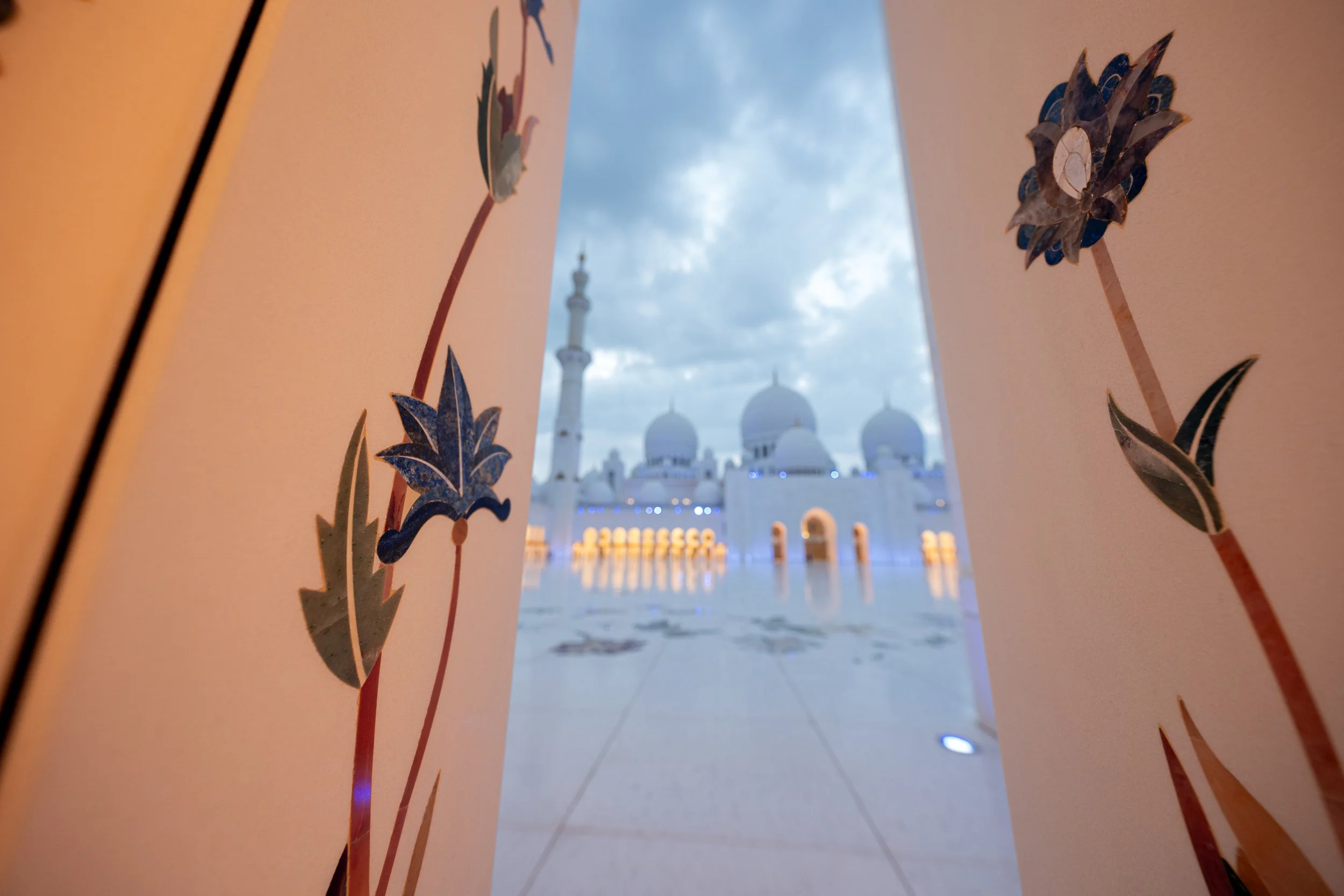 moschea Abu dhabi, photo, colour, day and night