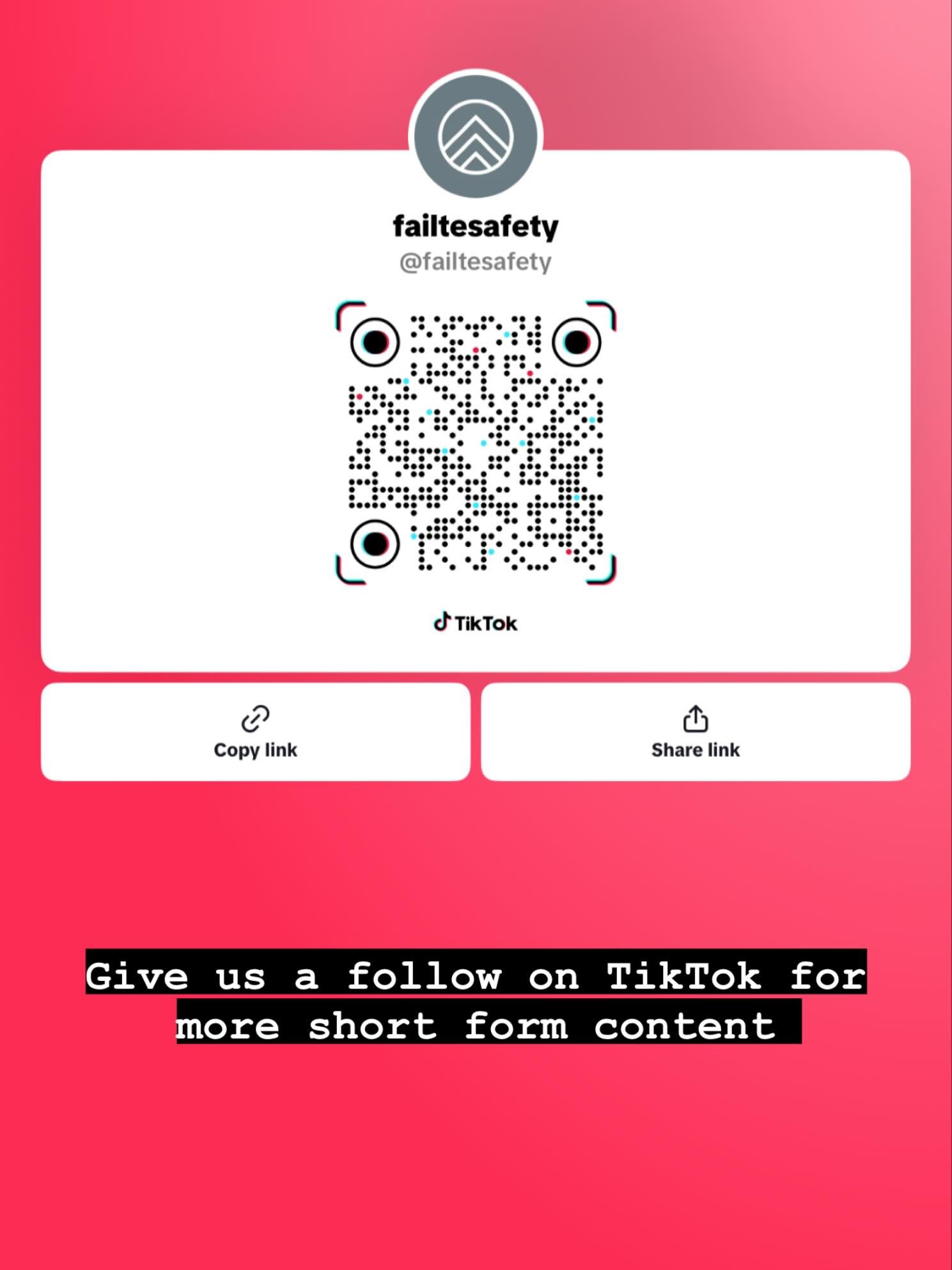 Wanting more short form content? 

🔥Get doom scrolling over on TikTok and follow us🔥
⬇️⬇️⬇️

https://www.tiktok.com/@failtesafety?_r=1&amp;_t=ZN-91hhDCAaALO

See you over on the dark side!