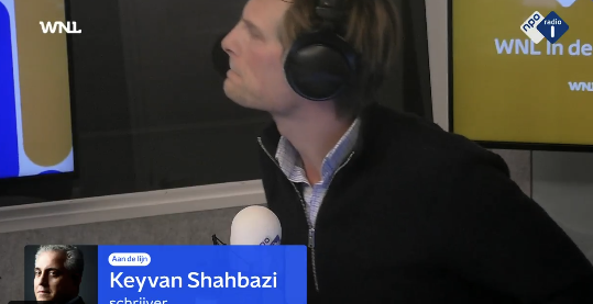 "Europa, steun Iran", roept de Iraans-Nederlandse schrijver Keyvan Shahbazi op. 