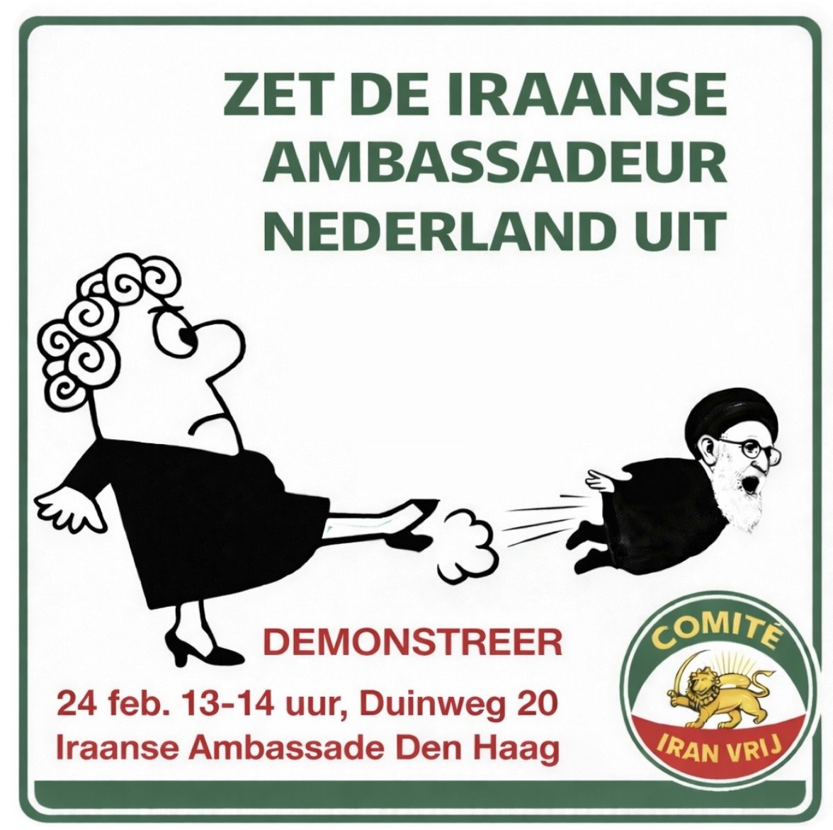 Demonstratie #4 voor de Iraanse Ambassade in Den Haag 