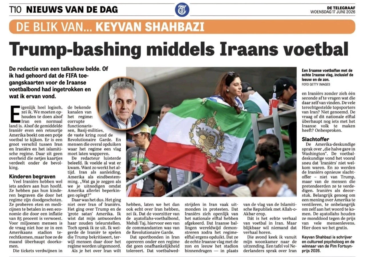Telegraaf: Trump-bashing middels Iraans voetbal