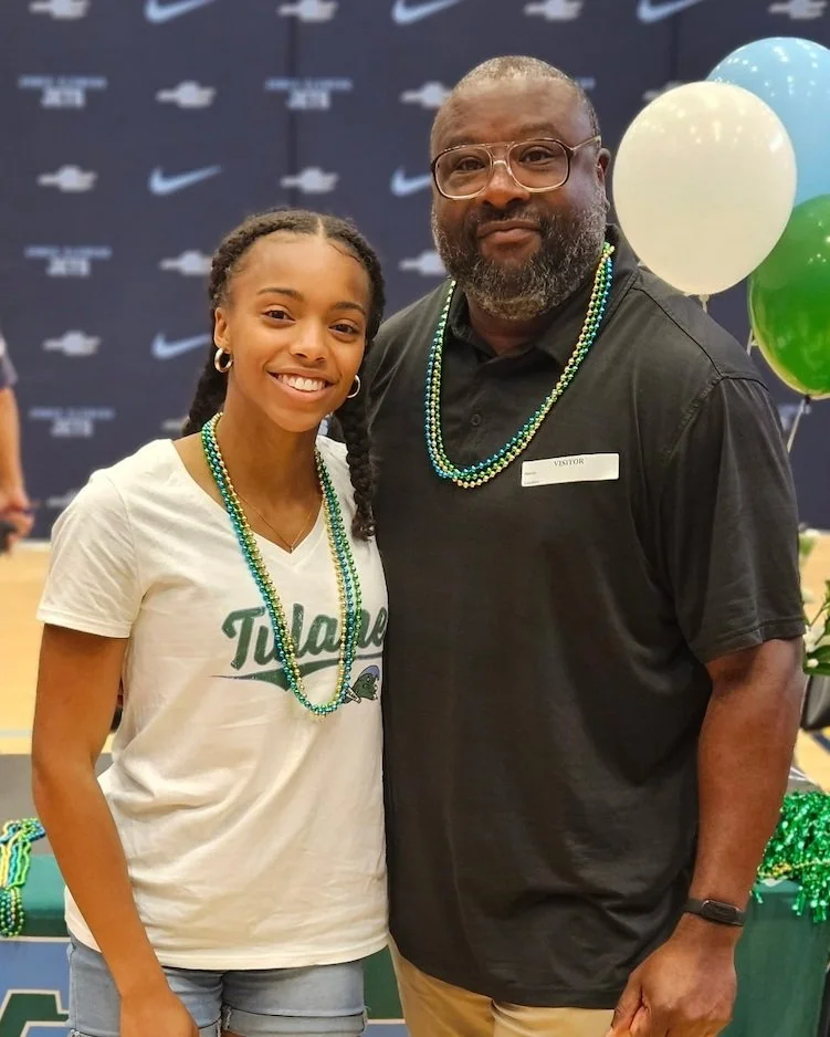 Zaria Parker and Coach Rob