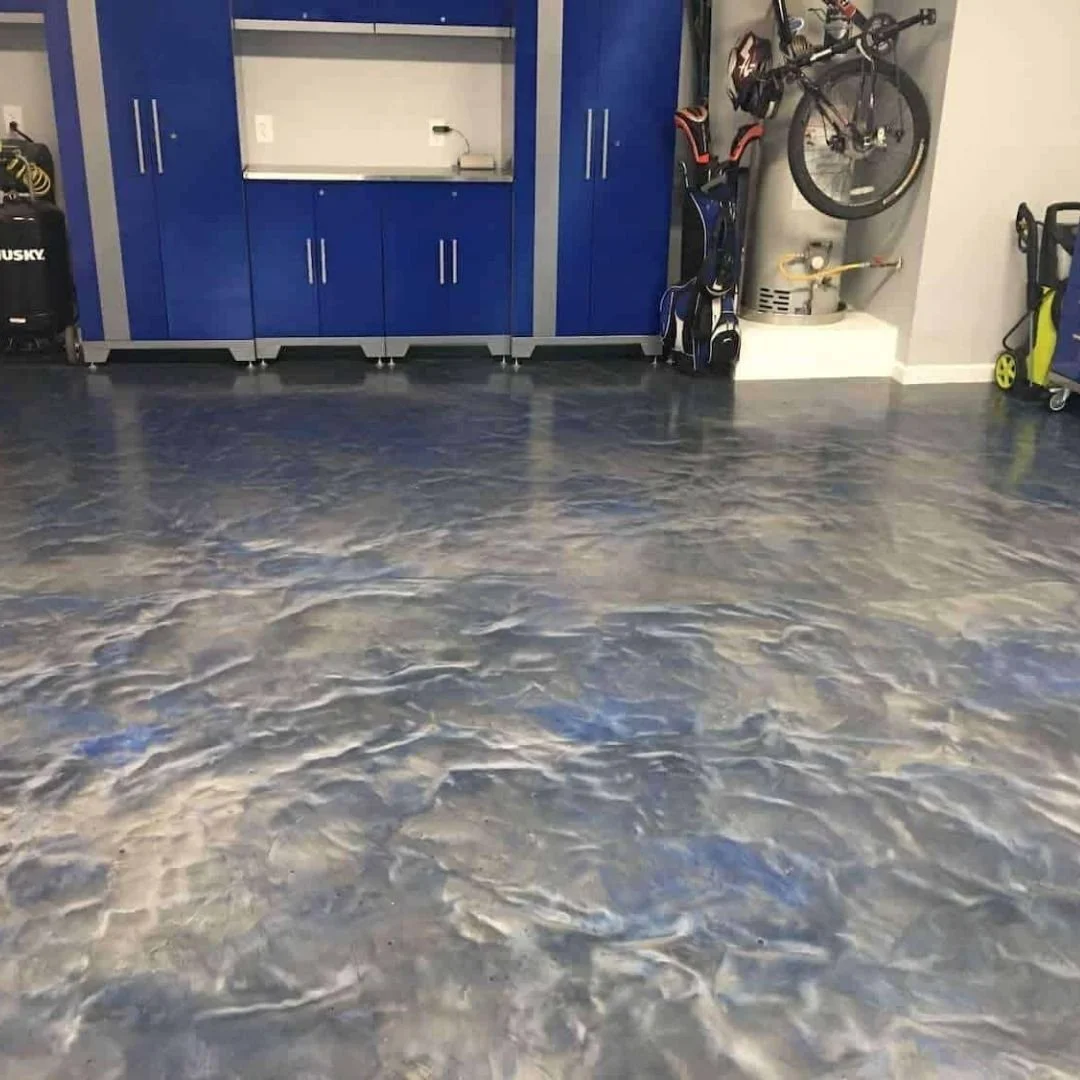 Metallic Epoxy Garage Floor creating a luxury finished Garage