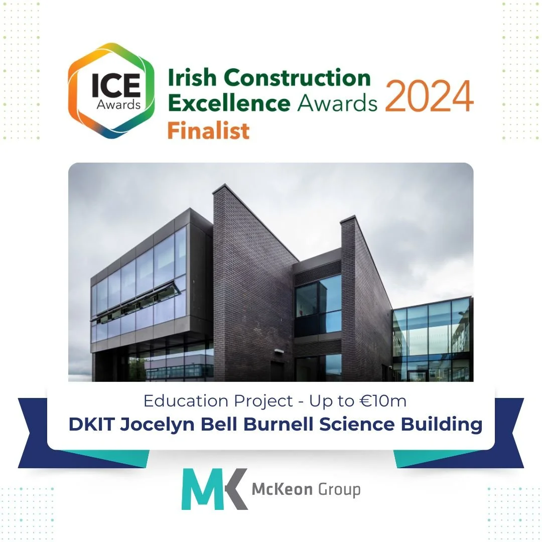 A graphic I created to share the news of an award nomination across McKeon Group's social media channels.