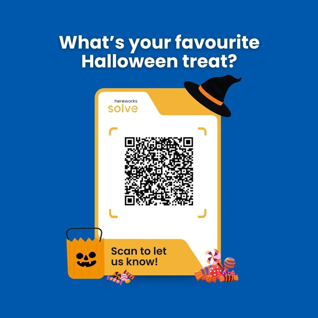 For Hallowe'en 2024, I created this interactive image with the help of the Hereworks Solve team, wherein users on social media could test out the features of the platform themselves through an event-centred medium.