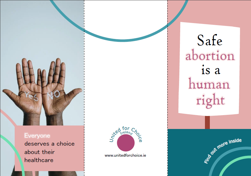 Side one of a brochure designed as part of a mock social campaign for an assignment.