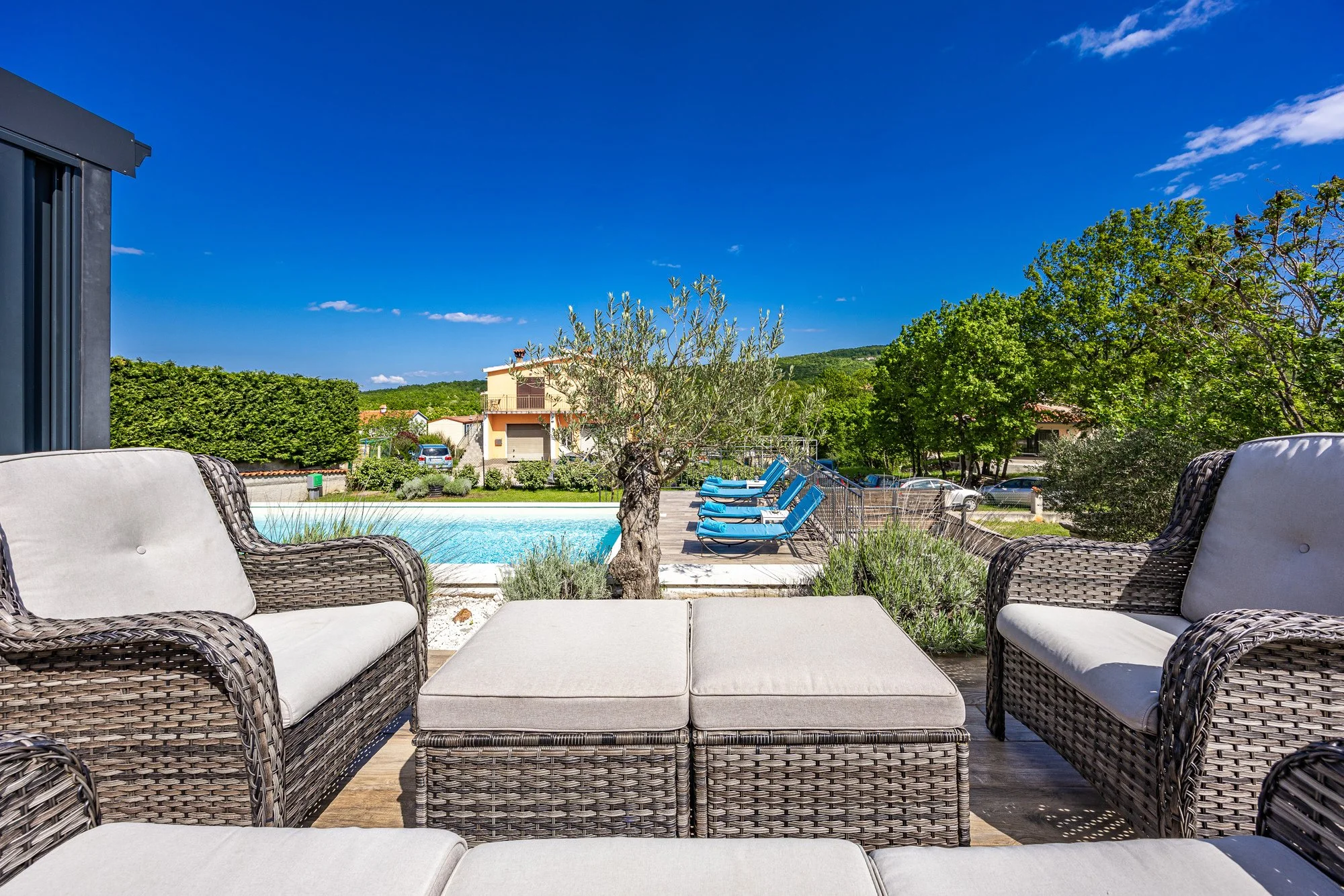 Lounge terrace of a holiday villa in Istria