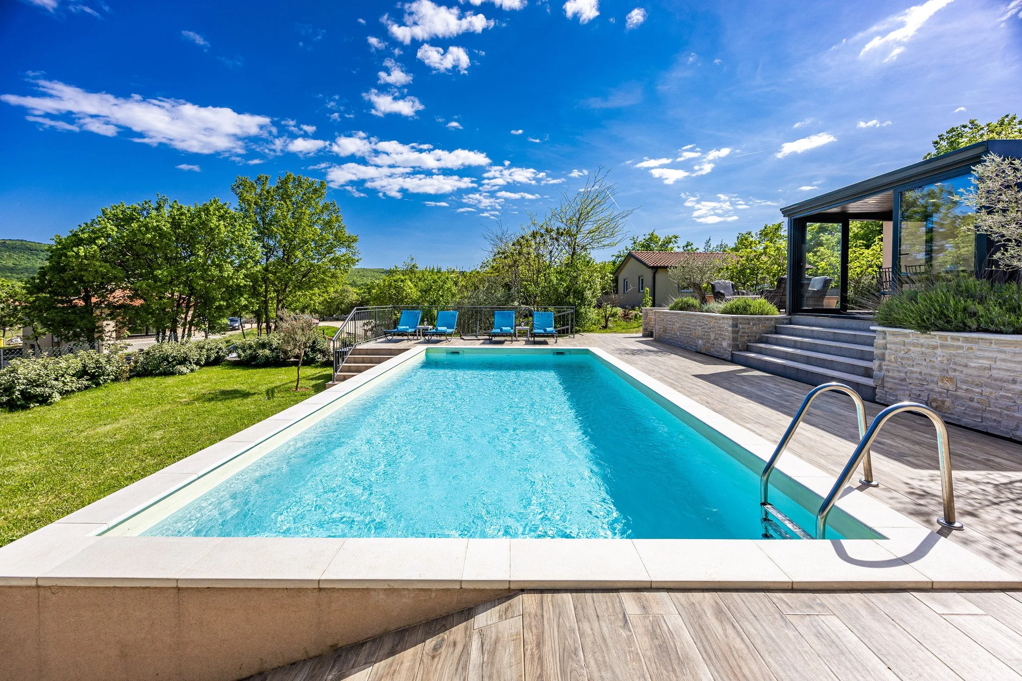 Private outdoor pool in a villa in Istria