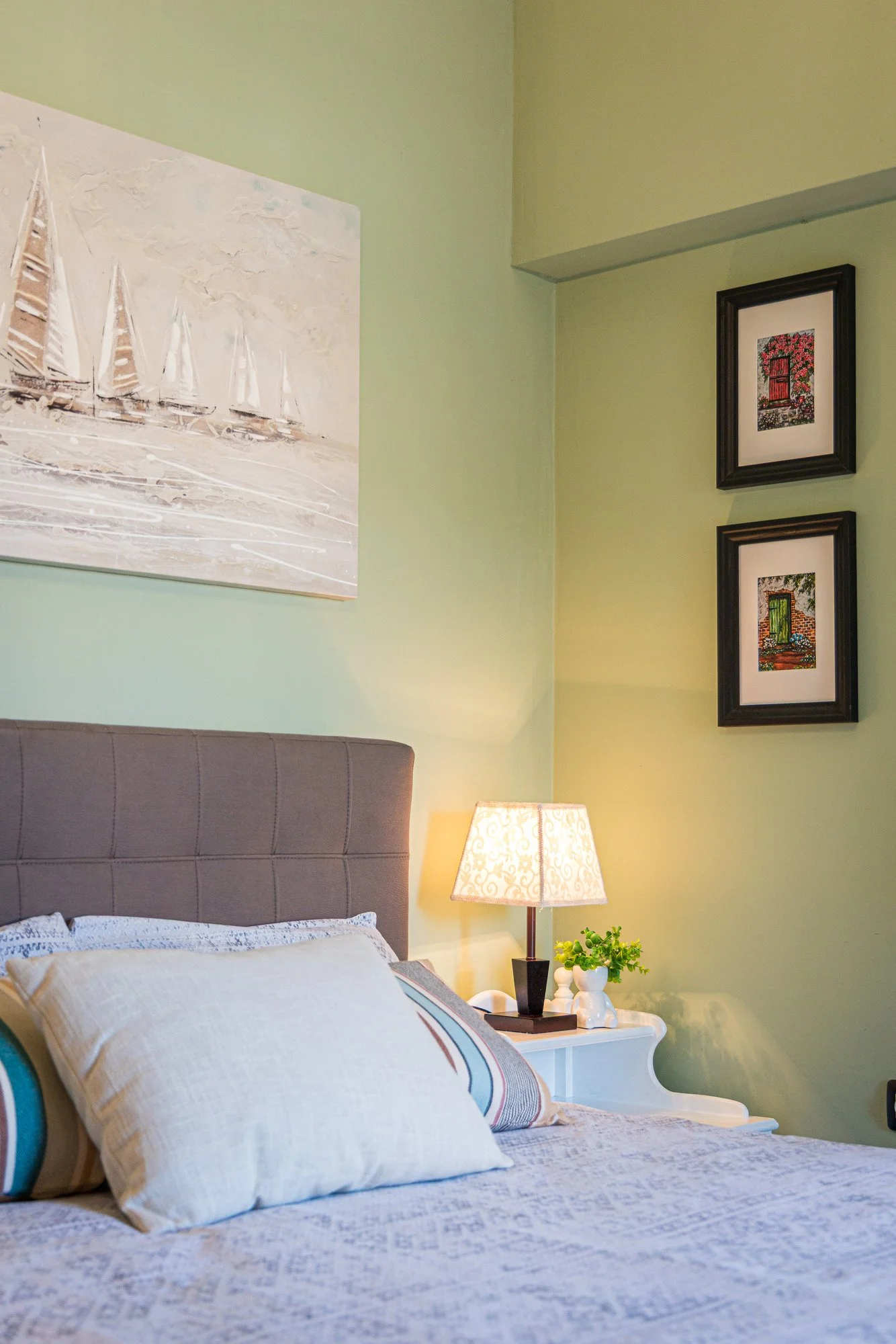 Modern bedroom in a luxury villa in Istria