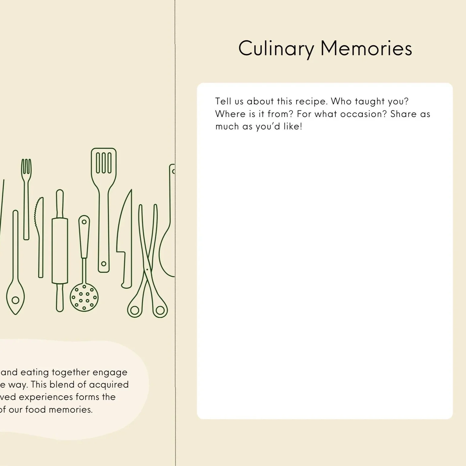 Recipes for Remembrance