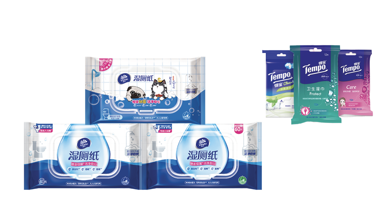 Custom wet wipes packaging film for household, hygiene, and personal care products