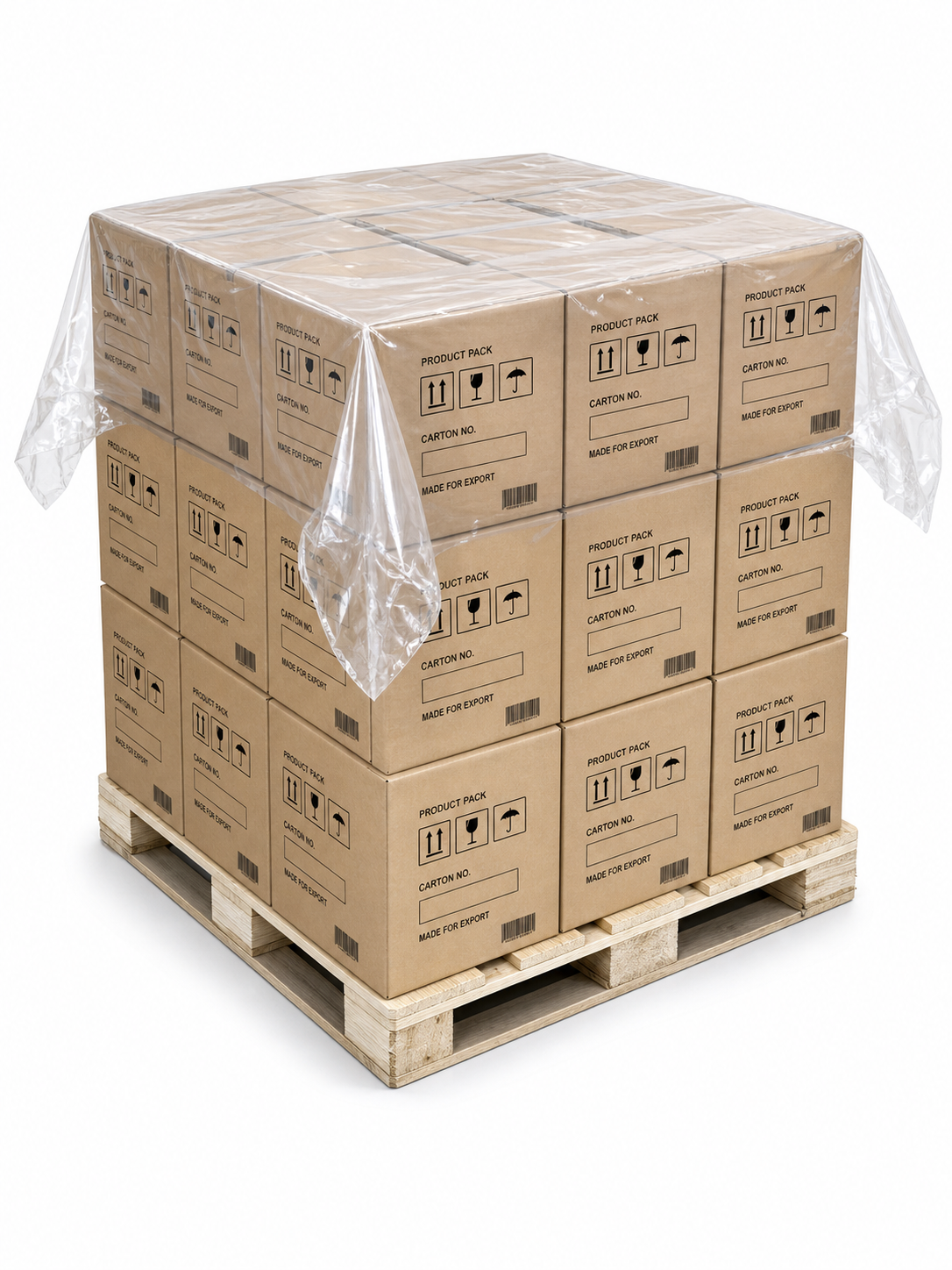 Pallet cover film for protecting goods during storage and transport